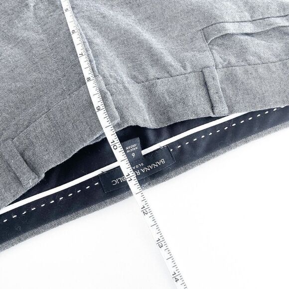 Banana Republic Womens Sloan Straight Leg Pants Mid Rise Black/White Gray Size 6 - Picture 8 of 9